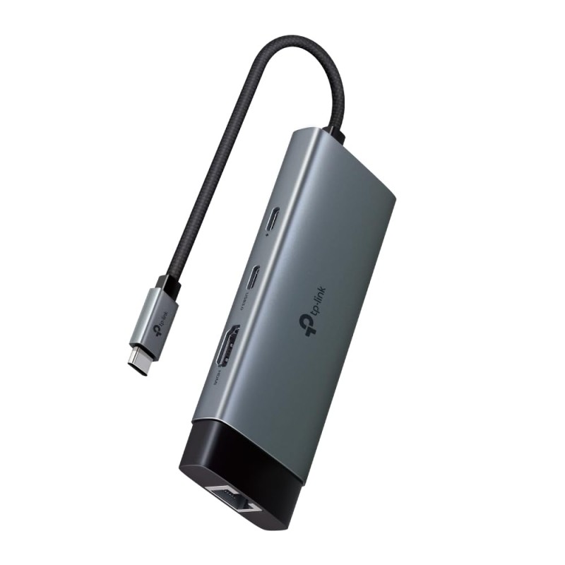 TP-Link USB Type-C 6-Port Hub with a 4K@60Hz HDMI, 1 Gbps ethernet, 1× USB-C Data Ports (UH6120C)