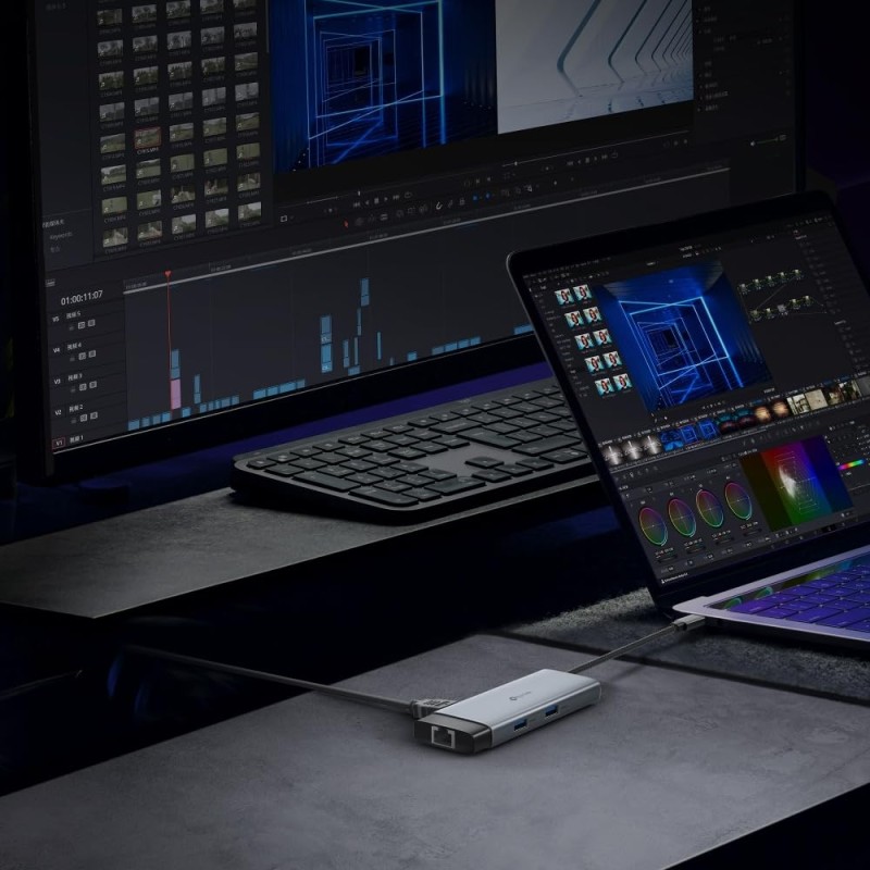 TP-Link USB Type-C 6-Port Hub with a 4K@60Hz HDMI, 1 Gbps ethernet, 1× USB-C Data Ports (UH6120C)