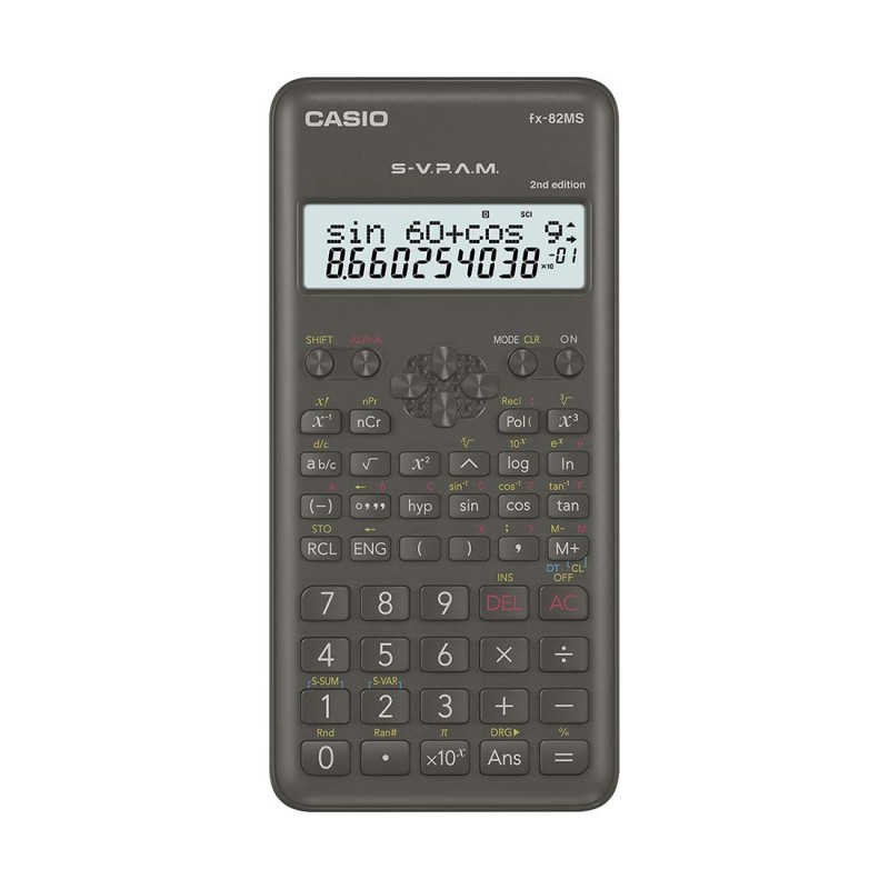 Casio FX-82MS 2nd Gen Non-Programmable Scientific Calculator, 240 Functions and 2-line Display ‎C74