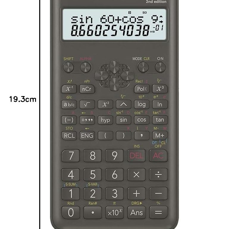 Casio FX-82MS 2nd Gen Non-Programmable Scientific Calculator, 240 Functions and 2-line Display ‎C74