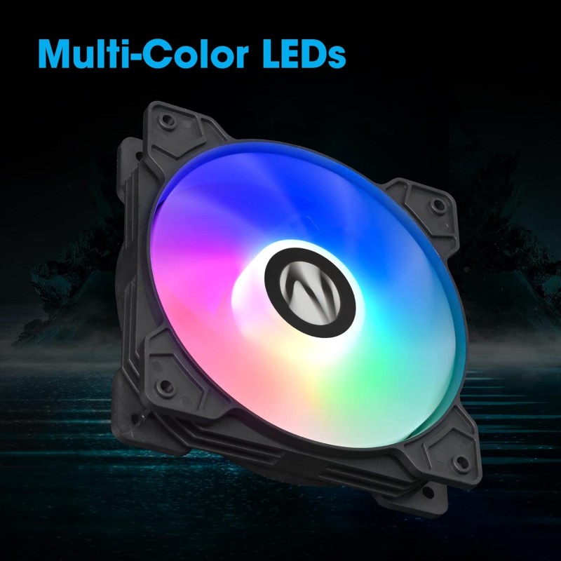 ZEBRONICS ZEB-PGF150 120mm Premium Chassis fan with 43.5CFM Airflow, Multicolor LED