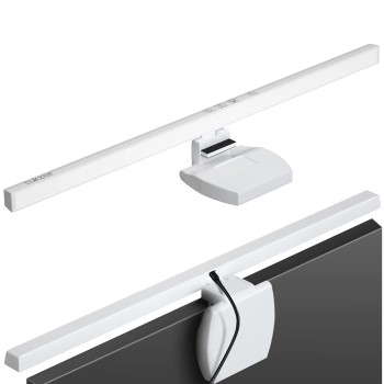 Tukzer 19-Inch Monitor Screen Light Bar with Smart Touch Sensor| USB Powered 5W LED E-Reading Lamp (White) TZ-ML-02
