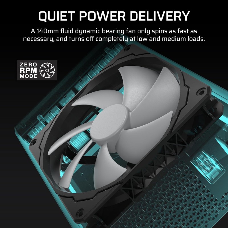 CORSAIR HX1200i (2025) Fully Modular Ultra-Low Noise ATX Power Supply with 12V-2x6 Cable Black CP-9020307-NA