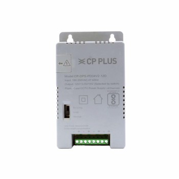 CP PLUS 4 Channel CCTV Power Supply SMPS |12V 3A High Efficiency Adapter with LED Indicators| EMI Filter CP-DPS-PD04V2-12D