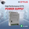 CP PLUS 8-Channel CCTV Power Supply SMPS | 12V 5A High Efficiency Adapter with LED Indicators | EMI Filter CP-DPS-PD08V2-12D
