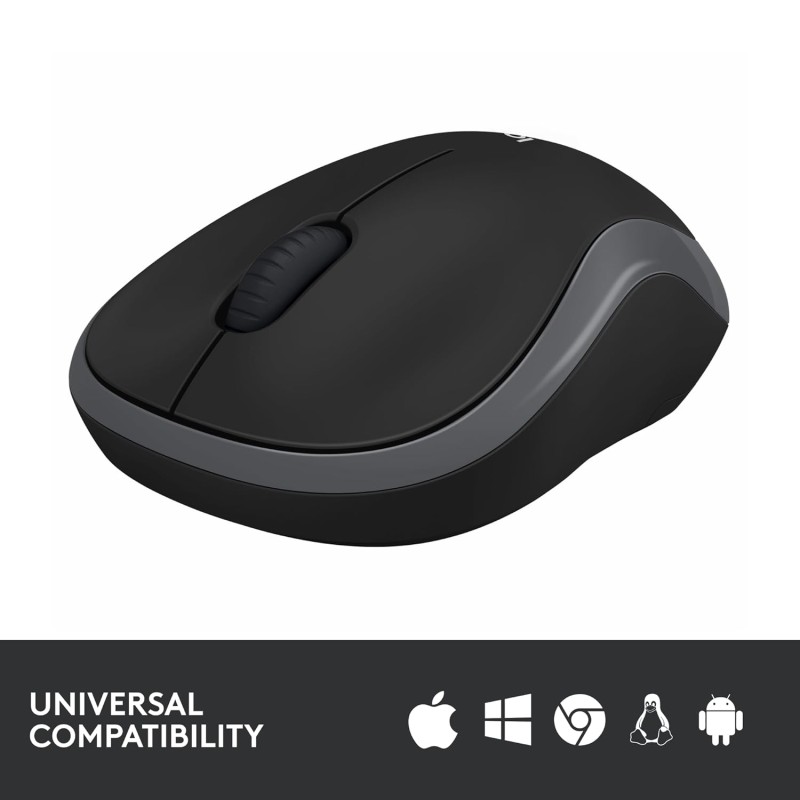 Logitech M186 Wireless Mouse, 2.4GHz with USB Mini Receiver, 3 Years Battery Life, 1000 DPI Optical Tracking ‎M186