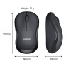 Logitech M221 Wireless Mouse, Silent Buttons, 2.4 GHz with USB Mini Receiver, 1000 DPI Optical Tracking Charcoal Grey 910-004882