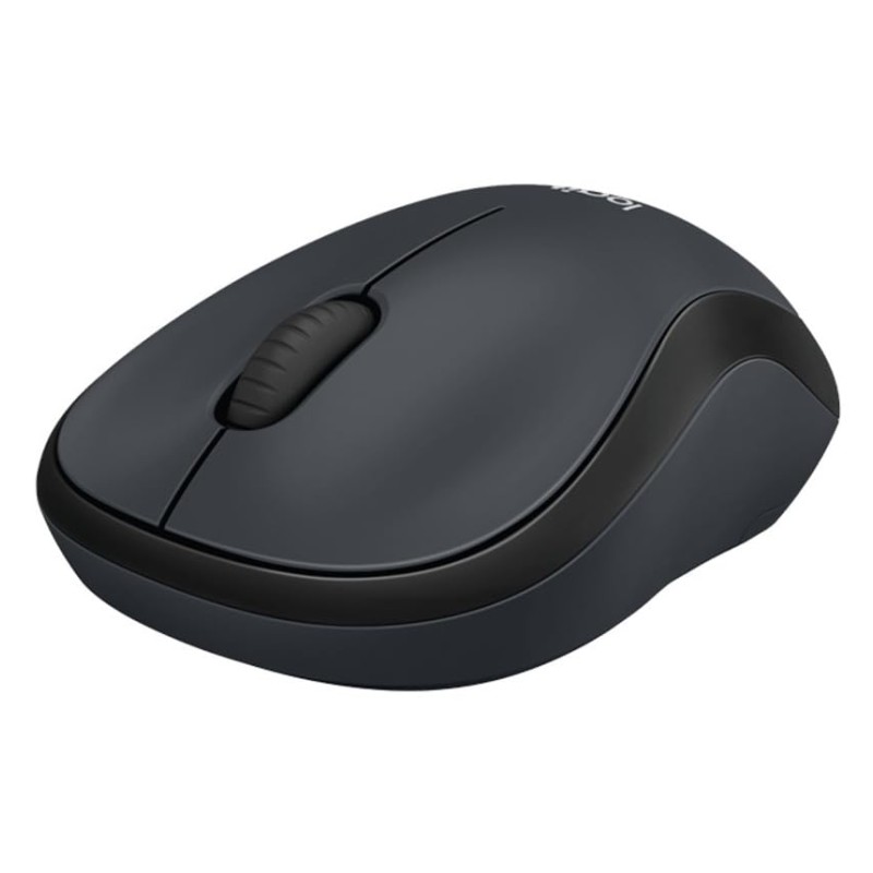 Logitech M221 Wireless Mouse, Silent Buttons, 2.4 GHz with USB Mini Receiver, 1000 DPI Optical Tracking Charcoal Grey 910-004882