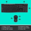 Logitech MK270r Wireless Keyboard and Mouse Combo for Windows, 2.4 GHz Wireless, Spill-Resistant Design Black
