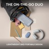 Logitech Pebble 2 Combo, Wireless Keyboard and Mouse, Quiet and Portable, Customisable, Logi Bolt, Bluetooth Tonal Blue