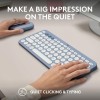 Logitech Pebble 2 Combo, Wireless Keyboard and Mouse, Quiet and Portable, Customisable, Logi Bolt, Bluetooth Tonal Blue