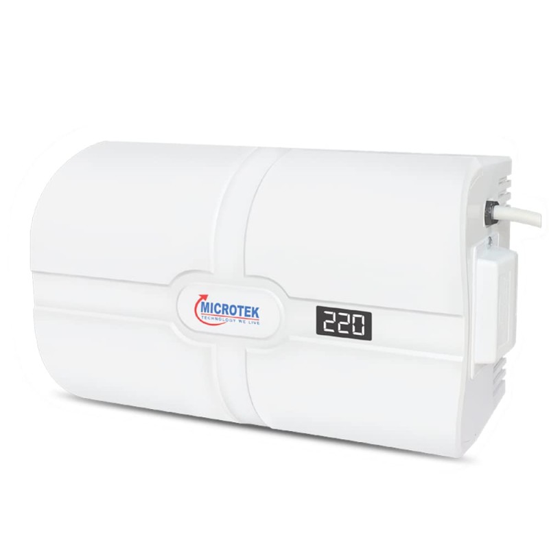 Microtek Smart EM4160+ Digital Display Wall Mounted Automatic Voltage Stabilizer for AC Air Conditioner White ‎SMART EM 4160+