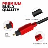 Honeywell Digital Optical Audio Toslink Cable 2 meter, 24K Gold Plated Connectors, PVC Jacketed Copper Wire HC000012/CBL/2M/BLK/TOS