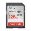 SanDisk Ultra UHS I 128GB SD Card 140MB/s for DSLR and Mirrorless Cameras SDSDUNB-128G-GN6IN