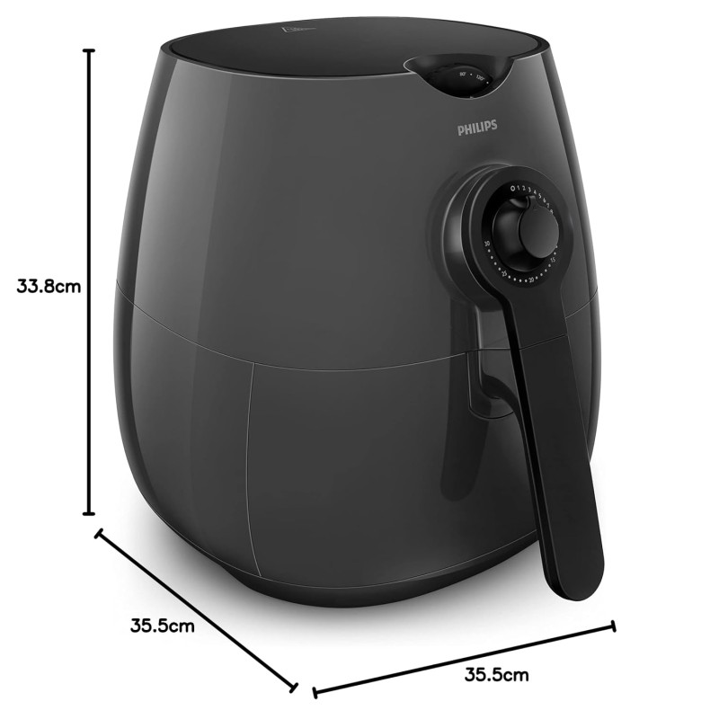 Philips Air Fryer HD9216/43, uses up to 90% less fat, 1425W, 4.1 L, with Rapid Air Technology (Grey)