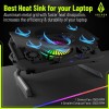 Archer Tech Lab Squall 300 RGB Gaming Laptop Cooling Pad Stand with Aluminum Metal Grid, 5 Turbo Fans Dual Tech Lab RGB