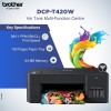 Brother DCP-T420W All-in One Ink Tank Refill System Printer with Built-in-Wireless Technology (Pre ink-loaded)