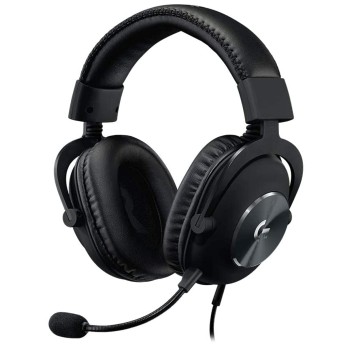 Logitech G Pro X Gaming Wired Over Ear Headphones with Mic Blue Voice DTS Headphone - (Black) 981-000820