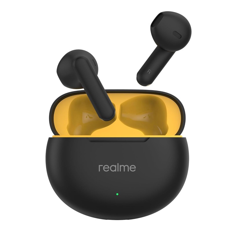 realme Buds T01 Truly Wireless in Ear Earbuds with AI ENC for Calls, 13mm Dynamic Driver (Black) RMA2406