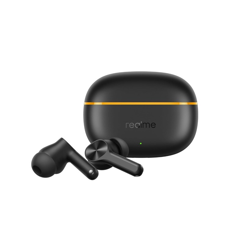 realme Buds T200 Lite Bluetooth in Ear Earbuds,4 Mic, AI ENC for Calls,48 Hours Total Playback (Volt Black) RMA2415-A