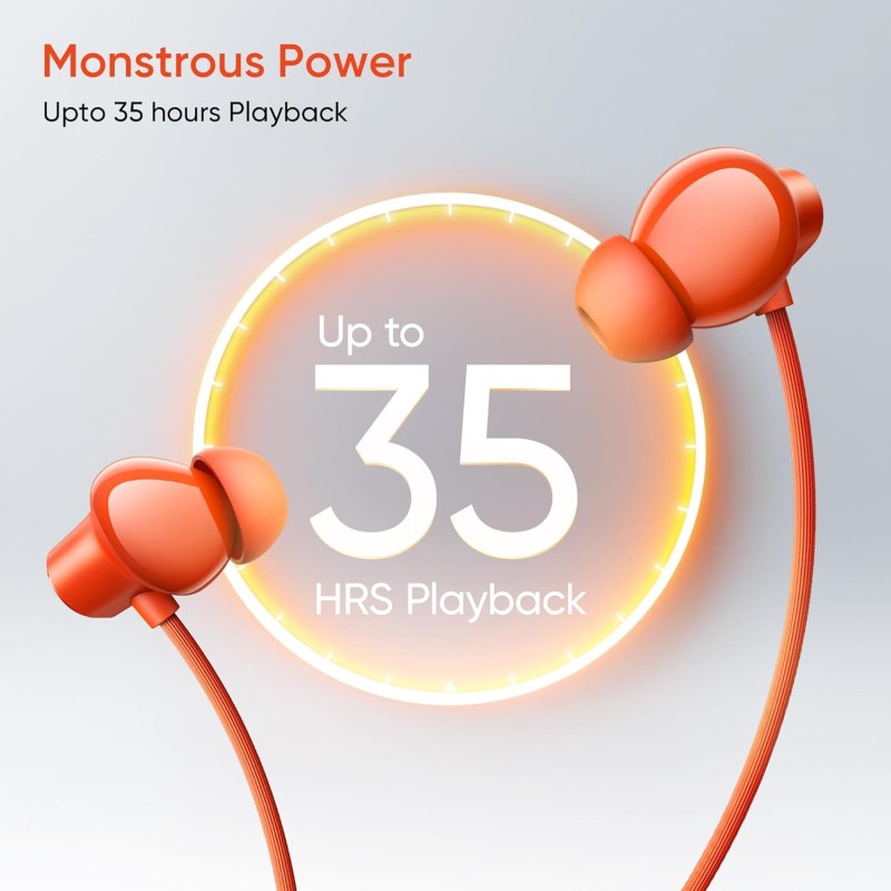 realme Buds Wireless 5 Lite in Ear Bluetooth Neckband with 12.4 mm Dynamic Bass Boost Driver (Void Black)