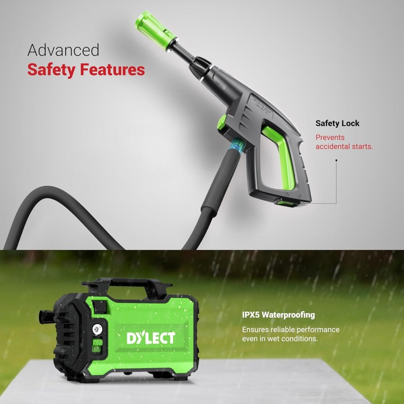 DYLECT® Ultra Clean Plus High Pressure Car Washer, 1800 Watts Motor, 130 Bars Pressure, 6.5L/Min Flow Rate Dylect ULTRA Clean