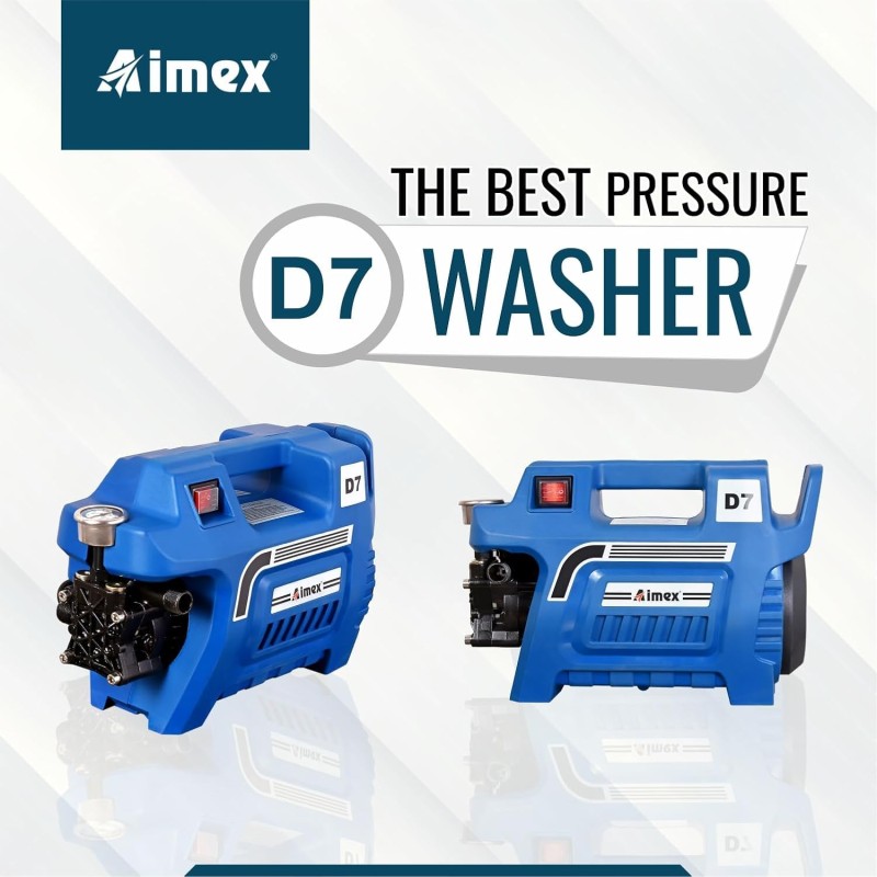 Aimex Electric D7 High Pressure Car Washer Machine, 2200W,150 Bar Pressure with Copper Winding for Cleaning