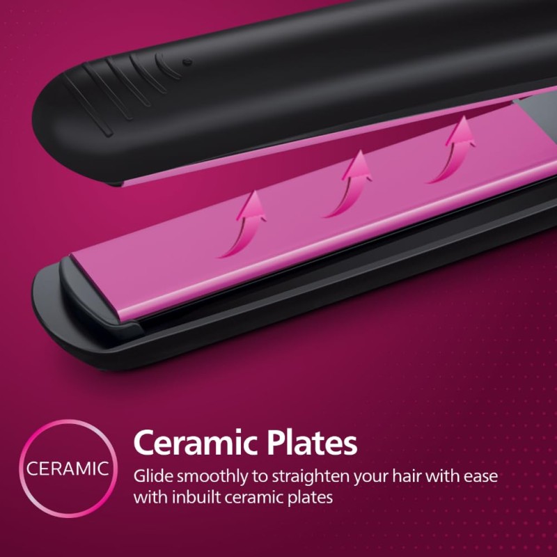 Philips Selfie Hair Straightener I Minimized Heat Damage with SilkPro Care I Ceramic Coated Plates I No.1 Preferred Hair Styling Appliance Brand I