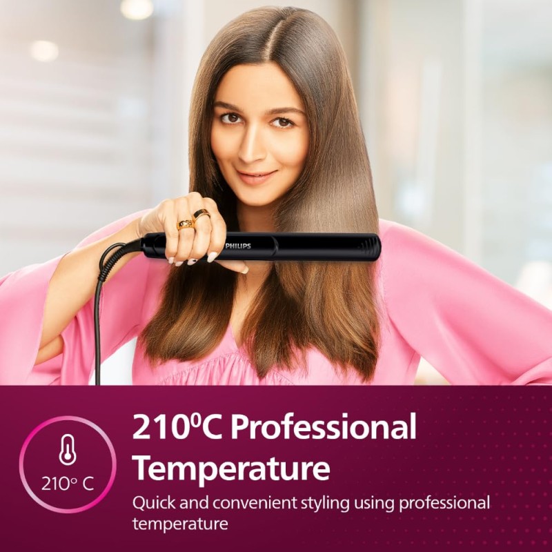 Philips Selfie Hair Straightener I Minimized Heat Damage with SilkPro Care I Ceramic Coated Plates I No.1 Preferred Hair Styling Appliance Brand I