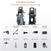 Amazon Basics Pressure Washer 2000W, 160 Bar, 7 L/min Flow Rate, 10M Hose, 5M Power Cord, Auto Stop, Copper Winding Motor