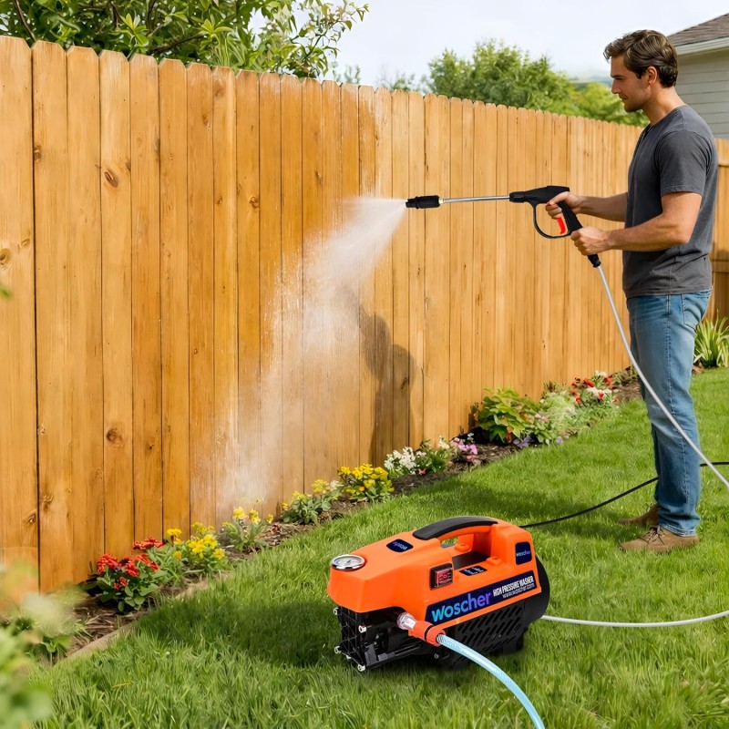 Woscher AquaWash Car Washer High Pressure Gun Pressure Washer for Car, Car Washing Pump for Car, Bike and Home Use Cleaning