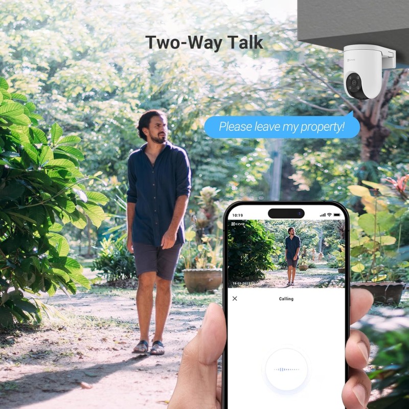 EZVIZ CS-H8C PoE 3MP 2K Pan-Tilt Smart Home Camera | Full Color Night Vision up to 30 m | AI Human Detection & Auto-Tracking