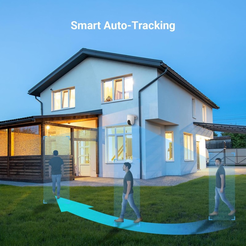 EZVIZ CS-H8C PoE 3MP 2K Pan-Tilt Smart Home Camera | Full Color Night Vision up to 30 m | AI Human Detection & Auto-Tracking