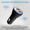MOZEN by Amkette 81W Car Charger Type C 45W PD + USB-A 36W QC Dual Port Car Charger CQC09