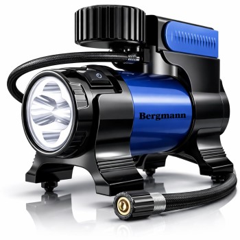 Bergmann Typhoon Heavy Duty Metal Car Tyre Inflator (Blue) BCT-150