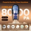 UN1QUE Cordless Vacuum Cleaner for Car Use | Home Use, 8000Pa Suction Portable Rechargeable Car Vacuum Cleaner (Grey) vc500-dark grey