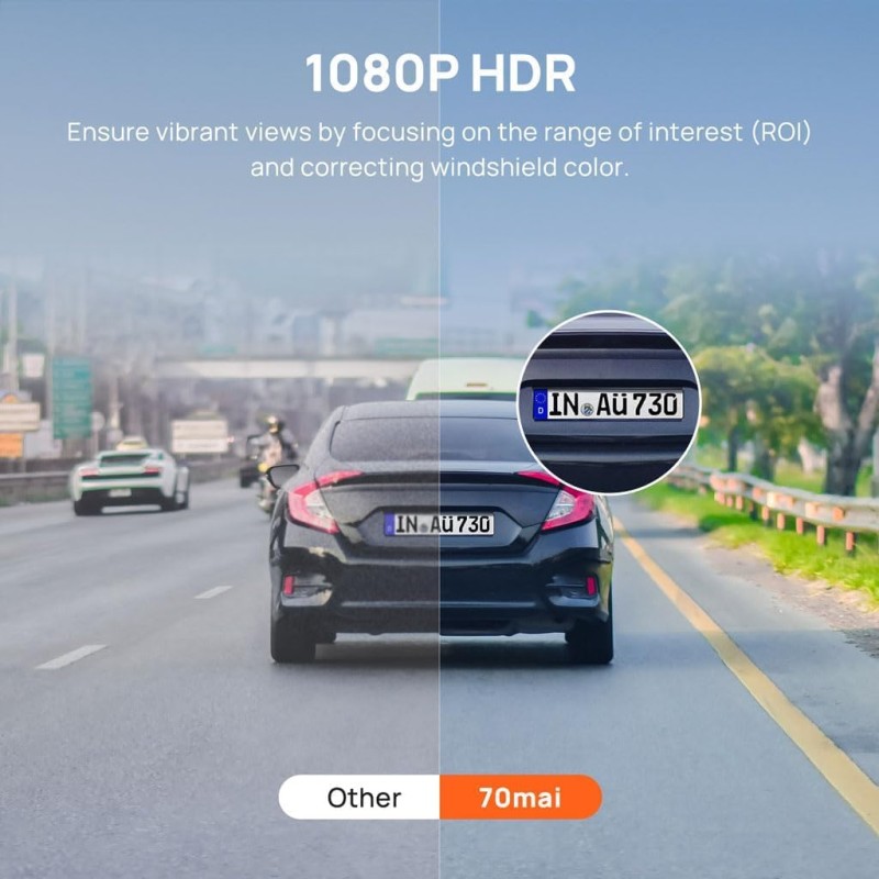 70mai M200 HDR DashCam 3, STARVIS 2 IMX662, 1080P with HDR Imaging, F1.8 Large Aperture, MaiColor