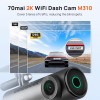 70mai M310 DashCam, 2K Resolution, Type-C Interface, Voice Control, MaiColor Vivid+ Solution, Night Owl Vision