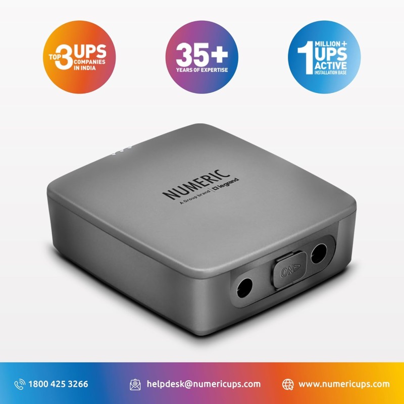 Numeric Intizon Mini UPS for Wi-Fi Routers | Up to 4 Hours PowerBackup | Wall mountable and Table Top Placement