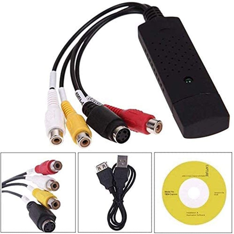 Easycap USB 2.0 Adapter TV Video Audio VHS to DVD Converter Capture Card Adaptor 1GUSB2