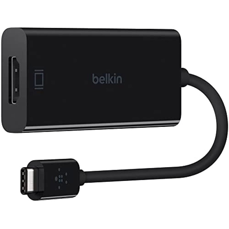 Belkin USB-C to HDMI Adapter - Black | High-Speed 4K Ultra HD Video Output Converter | USB Type-C to HDMI Display Cable for Laptop, MacBook, Tablet &