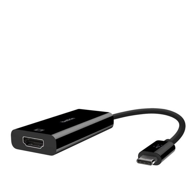 Belkin USB-C to HDMI Adapter - Black | High-Speed 4K Ultra HD Video Output Converter | USB Type-C to HDMI Display Cable for Laptop, MacBook, Tablet &