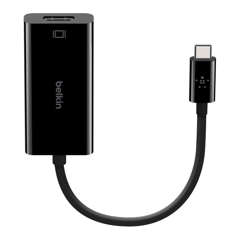 Belkin USB-C to HDMI Adapter - Black | High-Speed 4K Ultra HD Video Output Converter | USB Type-C to HDMI Display Cable for Laptop, MacBook, Tablet &