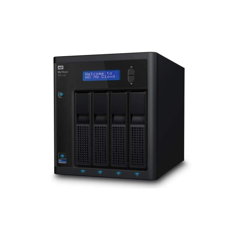 Western Digital (WD) WD 24TB My Cloud PR4100 Pro Series Media Server with Transcoding_ NAS - Network Attached Storage - Intel Pentium N3710 Quad-core
