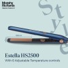 Morphy Richards Estella Hs2500 Temp Control Hair Straightener|5 Temp Settings 120-220°C|Keratin Ceramic Plates 340042