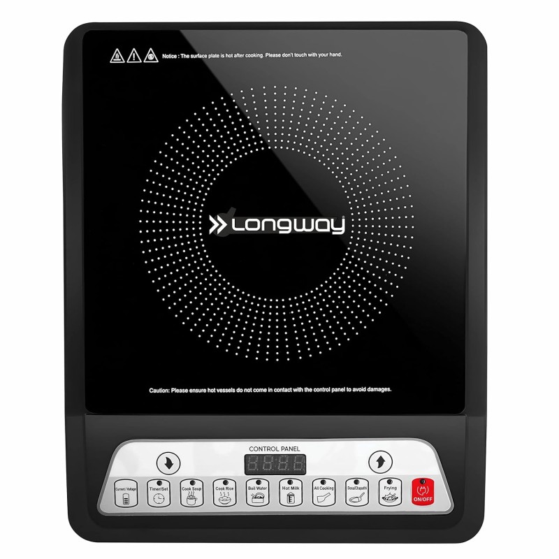 Longway Elite Plus IC 2000 Watt Induction Cooktop with Auto Shut-Off & Over-Heat Protection With 8 Cooking Mode & BIS Approved