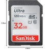 SanDisk Ultra SDHC UHS-I Card 32GB 120MB/s R for DSLR Cameras, for Full HD Recording SDSDUN4-032G-GN6IN