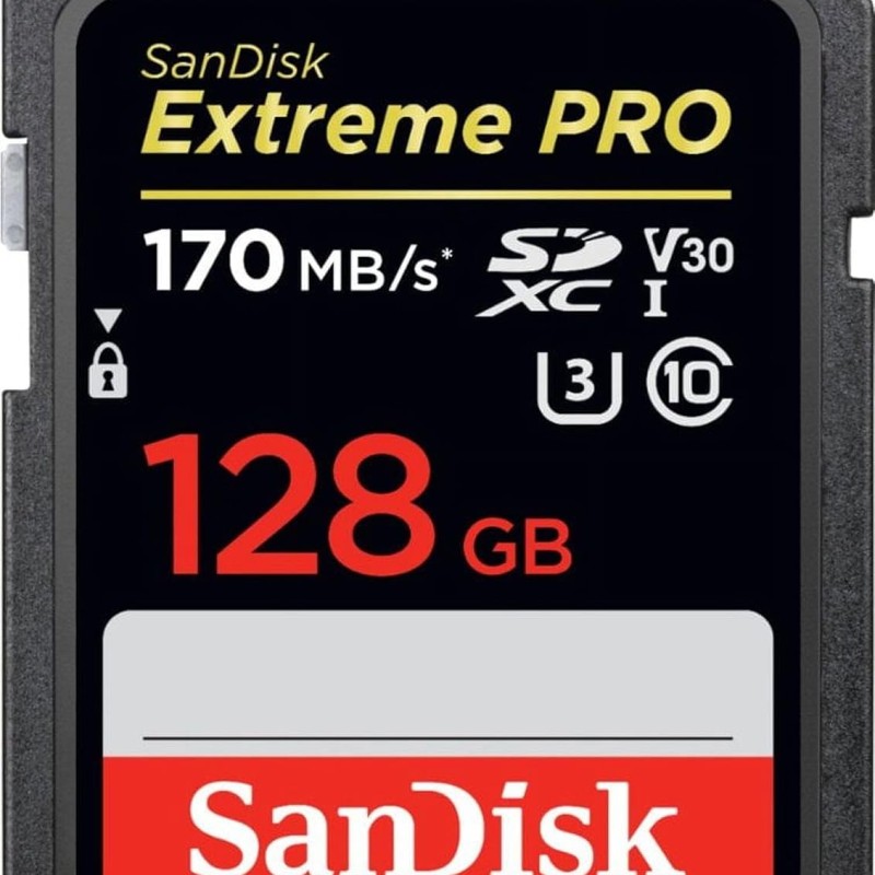 SanDisk 128GB Extreme PRO UHS-I SDXC Memory Card | Up to 200MB/s Read & 90MB/s Write Speed | Class 10 U3 V30