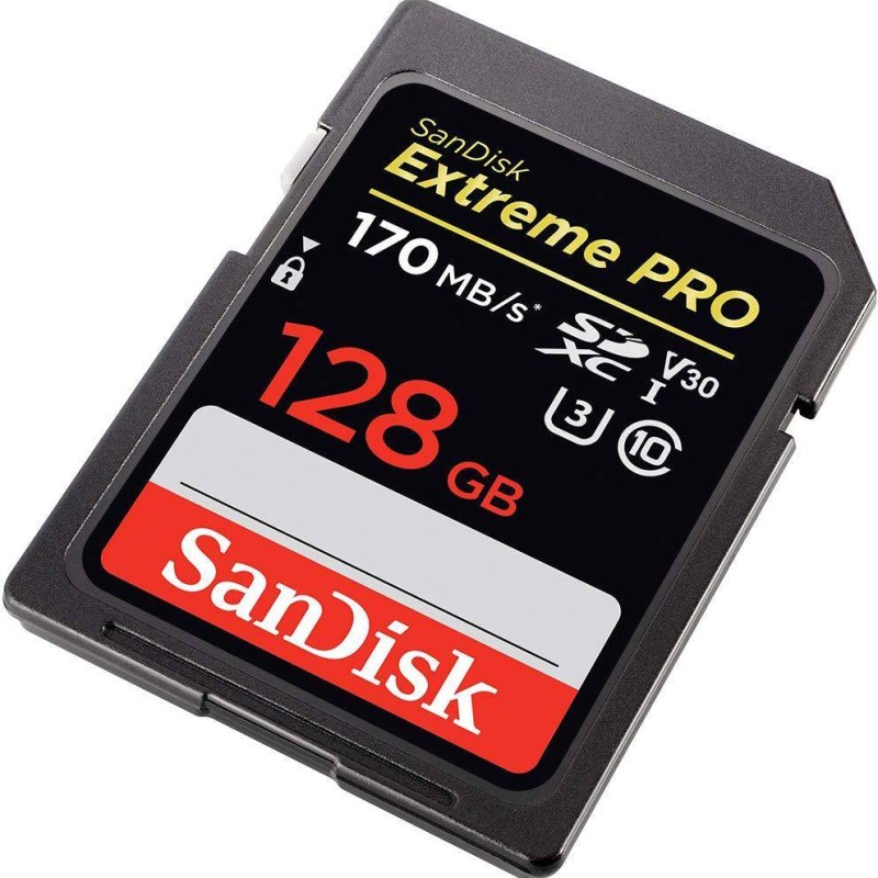 SanDisk 128GB Extreme PRO UHS-I SDXC Memory Card | Up to 200MB/s Read & 90MB/s Write Speed | Class 10 U3 V30