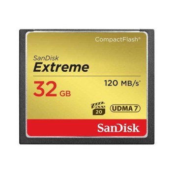 SanDisk Extreme 32GB CompactFlash Memory Card UDMA 7 Speed Up To 120MB/s